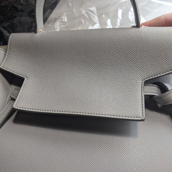 Celine Grey Grained Leather Micro Belt Bag Satchel - Picture 10 of 11